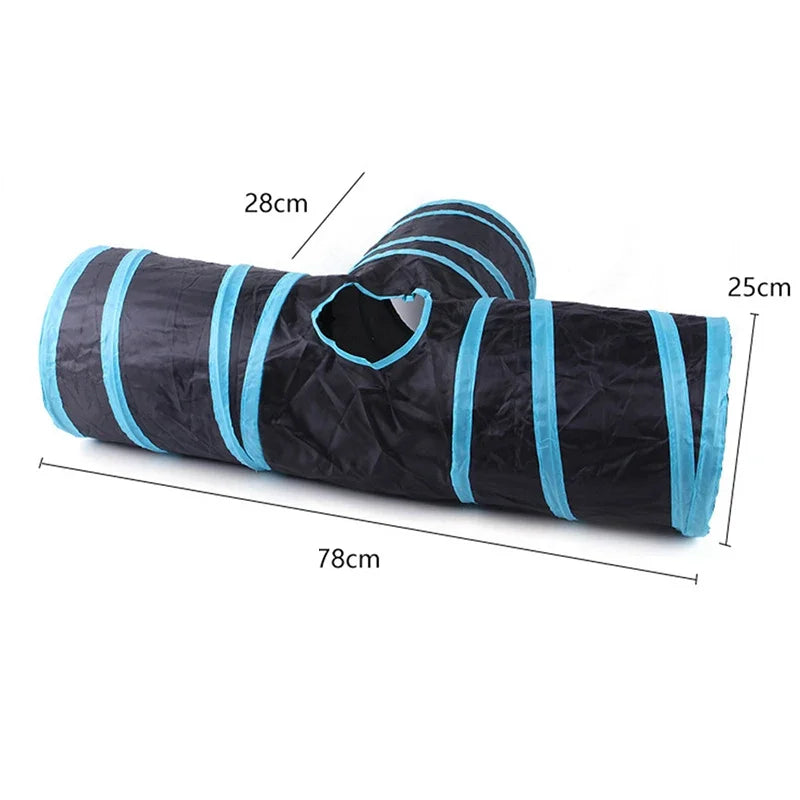 Collapsible Rainbow Cat Tunnel Pet Tube Play Toy Indoor Outdoor Kitty Puppy Toys for Puzzle Exercising Hiding Training Cat Toys
