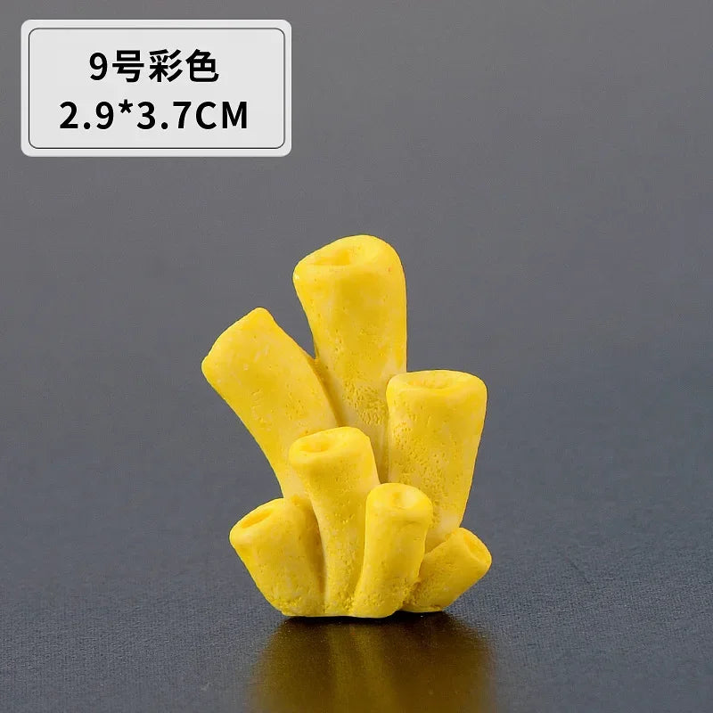 수족관 Simulation Resin Coral Ornaments Fish Tank Artificial Desktop Adornment Cute DIY Aquarium Background Landscape Decoration