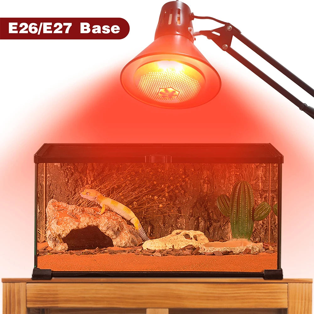 220V Poultry Heat Lamp Bulb Infrared Ray Thermal Preservation Heating Service For Reptile Botany Amphibian Pet Livestock200/275W
