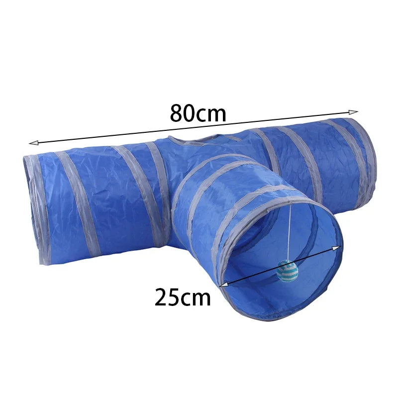 Collapsible Rainbow Cat Tunnel Pet Tube Play Toy Indoor Outdoor Kitty Puppy Toys for Puzzle Exercising Hiding Training Cat Toys