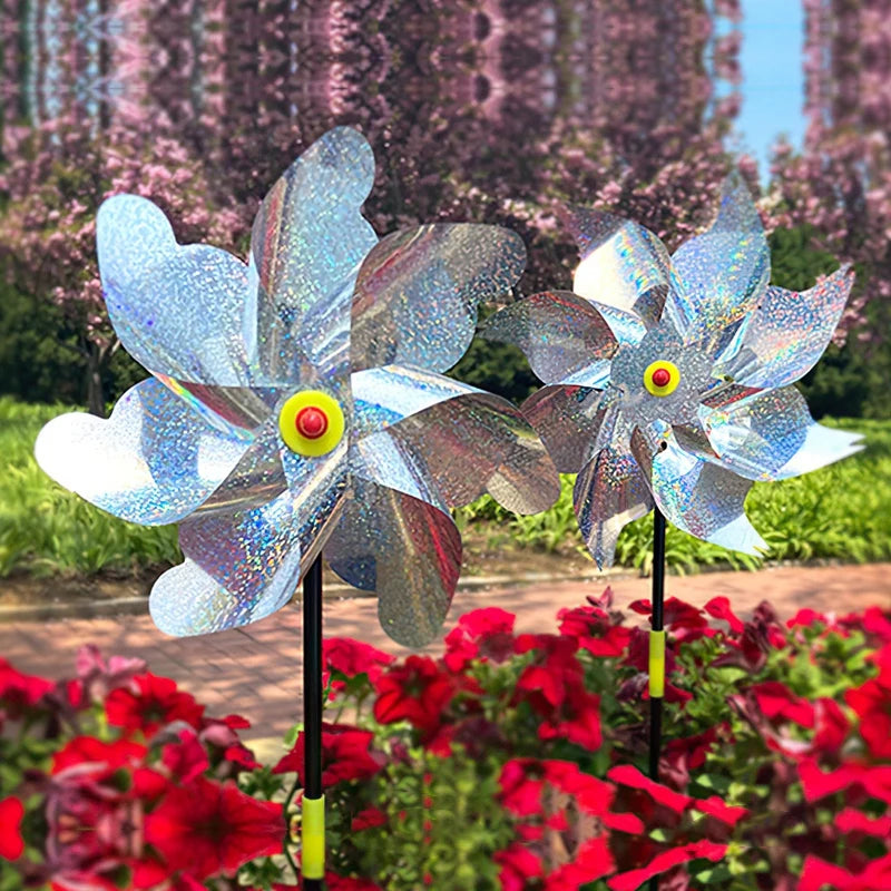 Laser Bird Repelling Windmill 24CM Windmill for Farmland Rotating Windmills Outdoor Bird Pigeon Repellent Tools Garden Supplies