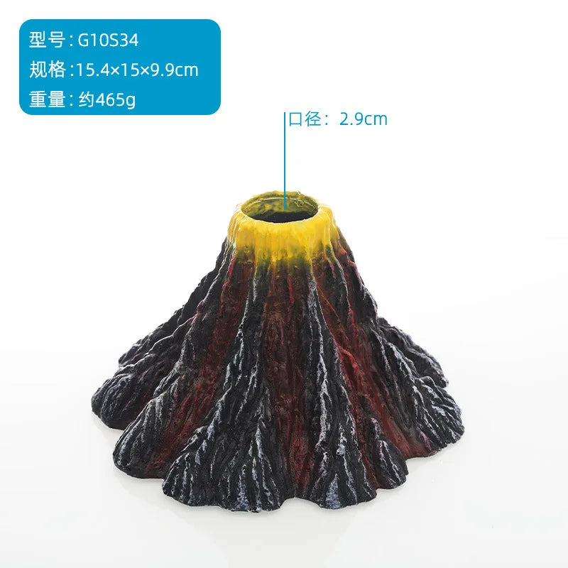 Aquarium Volcano Shape Air Bubble Stone Oxygen Pump Decoration Bubble Stone Tank Plate Air Pump Aquarium Fish Tank Decoration