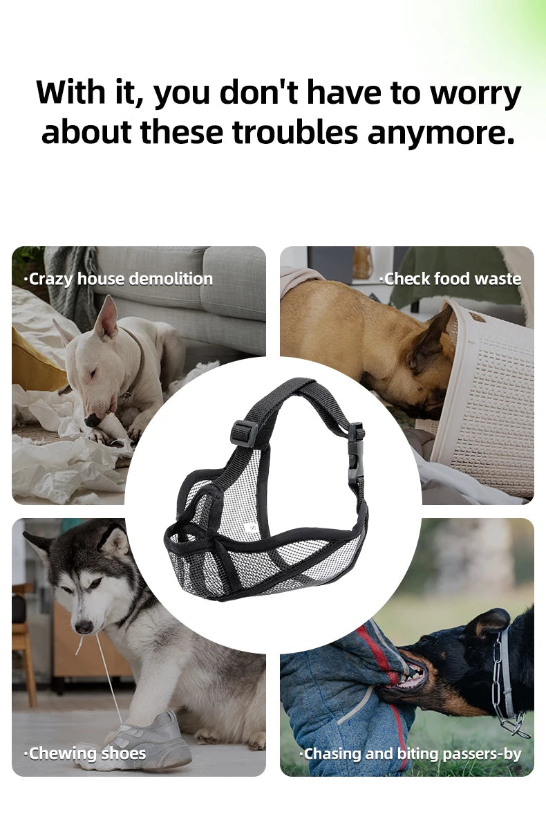 Dog Muzzle for Short-snouted Dogs Preventing Barking French Bulldogs Breathable Muzzle Prevent Accidental Ingestion Pet Products