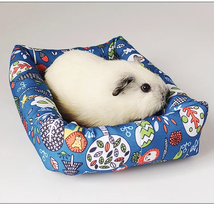Summer Small Pets Cool Nest Puppy Kitten Rattan Mat Cute Print Pet Cooling Mat for Guinea Pig Hamster Chinchilla Small Cage