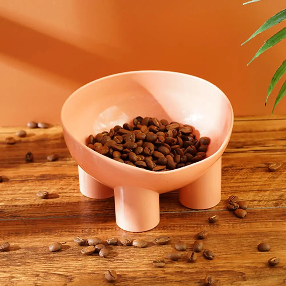High Foot Dog Bowl Non-Slip Cat Dog Bowl Neck Protector Pet Food Water Bowl Anti-tip Pet Feeder Feeding Bowl Double Cat Bowl