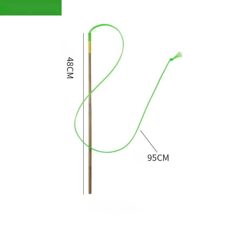Cat Teaser Wands Three-section Telescopic Fishing Pole Wand Kitten Funny Catcher Teaser Stick Rod Interactive Stick Teaser Toys