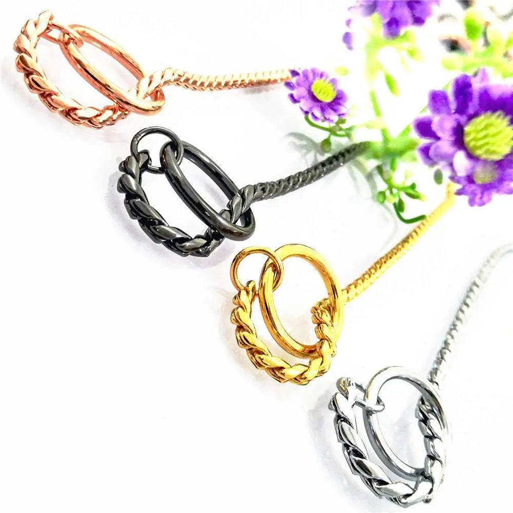 Dog Snake Chain Choke Collar P Chock Metal Chain Dog Collar Necklace Walking Training Pet Supplies for Small Medium Large Dogs