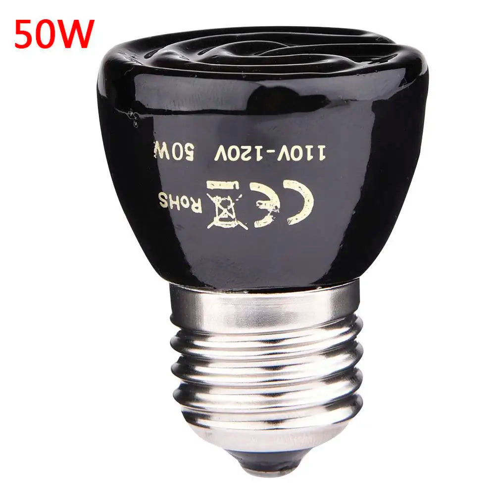 25/50/75/100W E27 Pet Heating Lamp 110-120V Infrared Ceramic Emitter Heat Light Bulb Pet Brooder Chickens Reptile Lamp