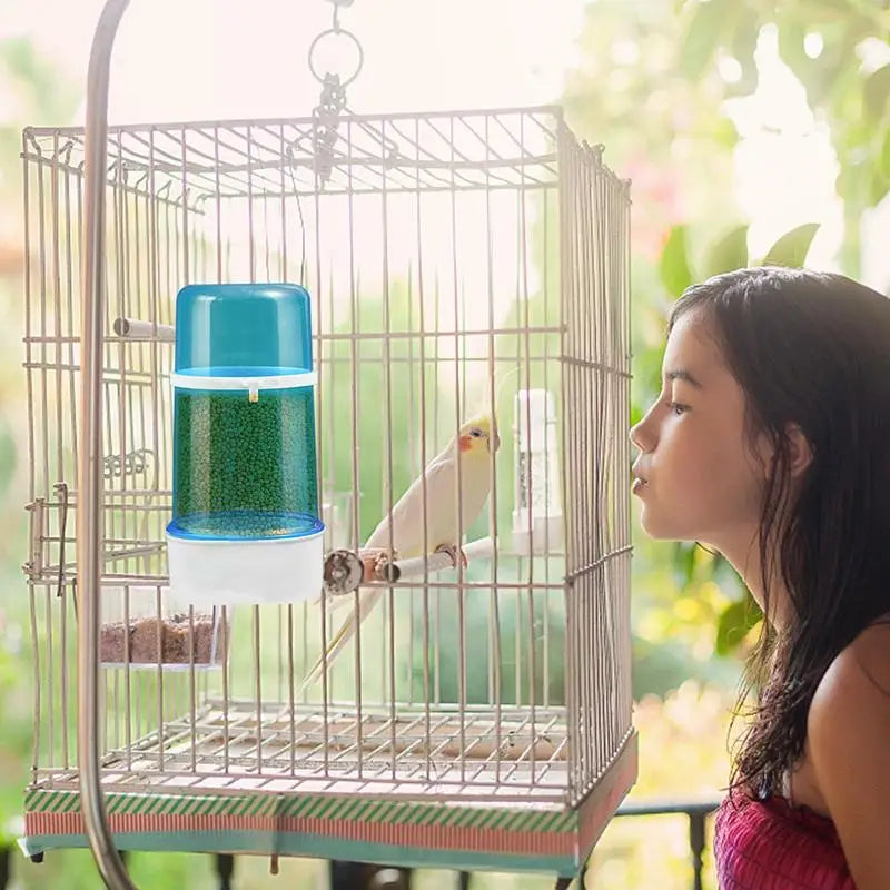415ml Parakeet Water Dispenser Automatic Bird Feeder Large Capacity Pets Feeding Supplies For Lovebirds Budgie Parrots Bird