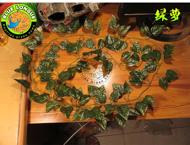 Reptile Landscaping Vine Fake Branches Rainforest Foam Rattan Terrarium Decor Habitat Decoration for Lizard Chameleon