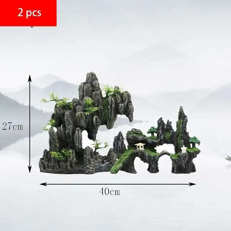 Large fish tank decoration resin aquarium decoration rockery landscape accessories fish tank aquarium decoration background