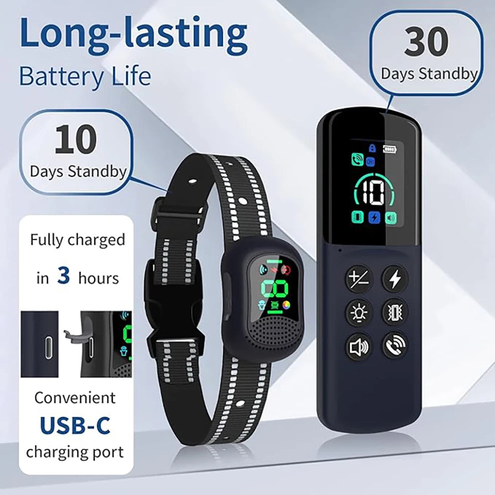 Dog Shock Collar 4900FT Dog Training Collar with Remote Calling E-Collar with Beep Vibration Sheek  Rechargeable Waterproof