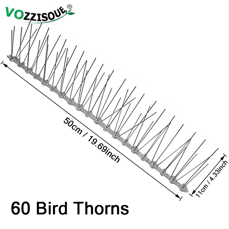 HOT SALE Plastic Repeller Bird and Pigeon Spikes Deterrent Anti Bird Stainless Steel Spike Strip Bird Scarer Repeller for Pigeon
