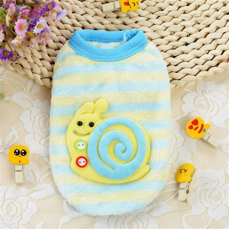 Plush Cat Rabbit Vest Cartoon Autumn Winter Pet Clothes for Kitten Puppy Bunny Guinea pig Warm Fleece Small Animals Clothing