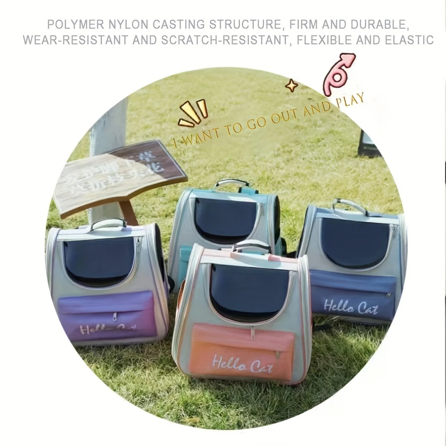 1Pc Cat Bag, Outing Portable Foldable Breathable Capsule Large Space Cat Bag