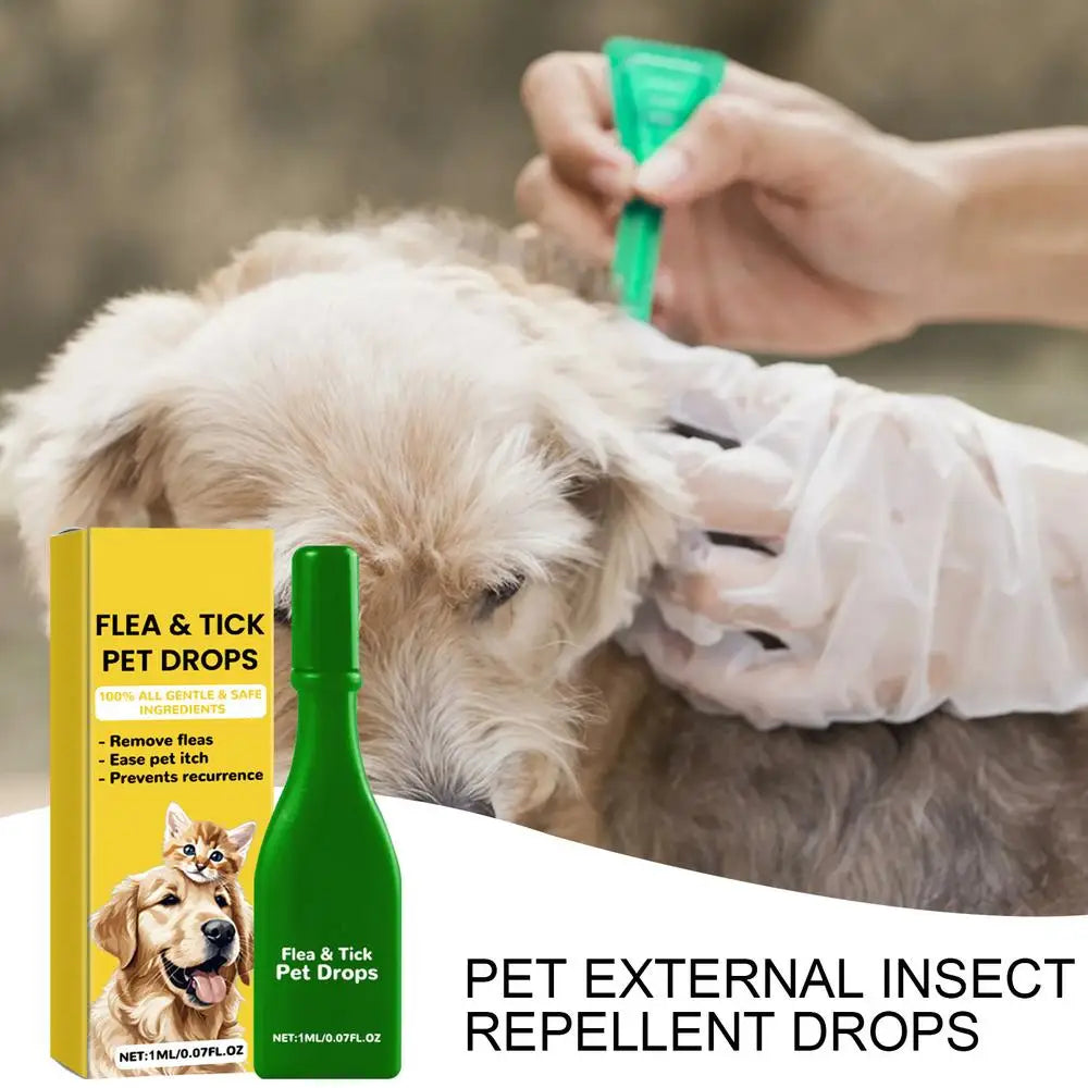 Pet Dogs Cat Vitro Drops Pet External Drops Anti Flea Drops Long Lasting Tick Removal Tool Comfortable Tick Liquid for Cats