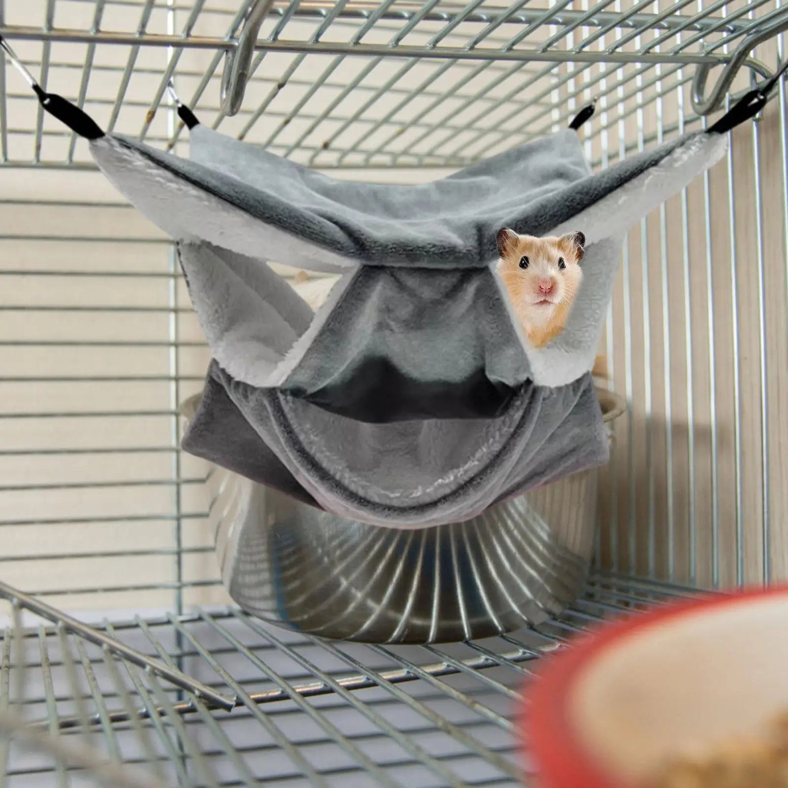 Small Pet Cage Hammock Hideout Cage Accessories Three Layer Hammock Bed Warm for Hamster Parrot Ferret Sugar Glider Squirrel