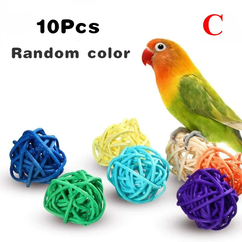 Chewable Parrot Chew Toy Cotton Rope Birds Toy Bite Bridge Bird Tearing Toys Cockatiels Training Hang Swings Birds Cage Supplies