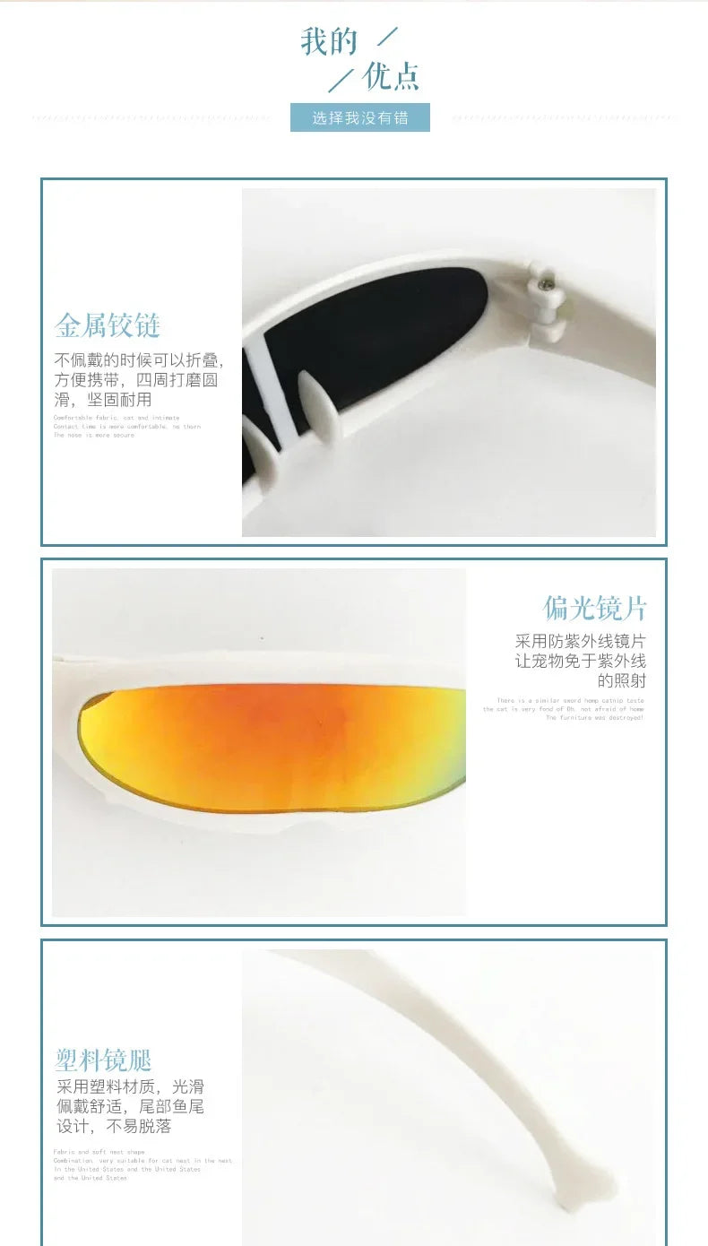 Cool Cat Dog Goggles Sunglasses Funny Cute Cat Small Dog Sunglasses for Kitten Photography Props Cosplay Costume Pet Accessories