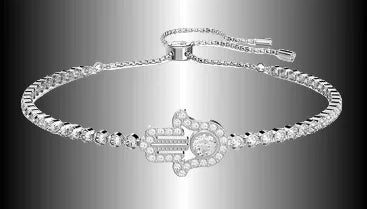 Cat accessories Austrian original jewelry pearl chain splicing bracelet flash diamond pendant elegant sweet girl exquisite gift