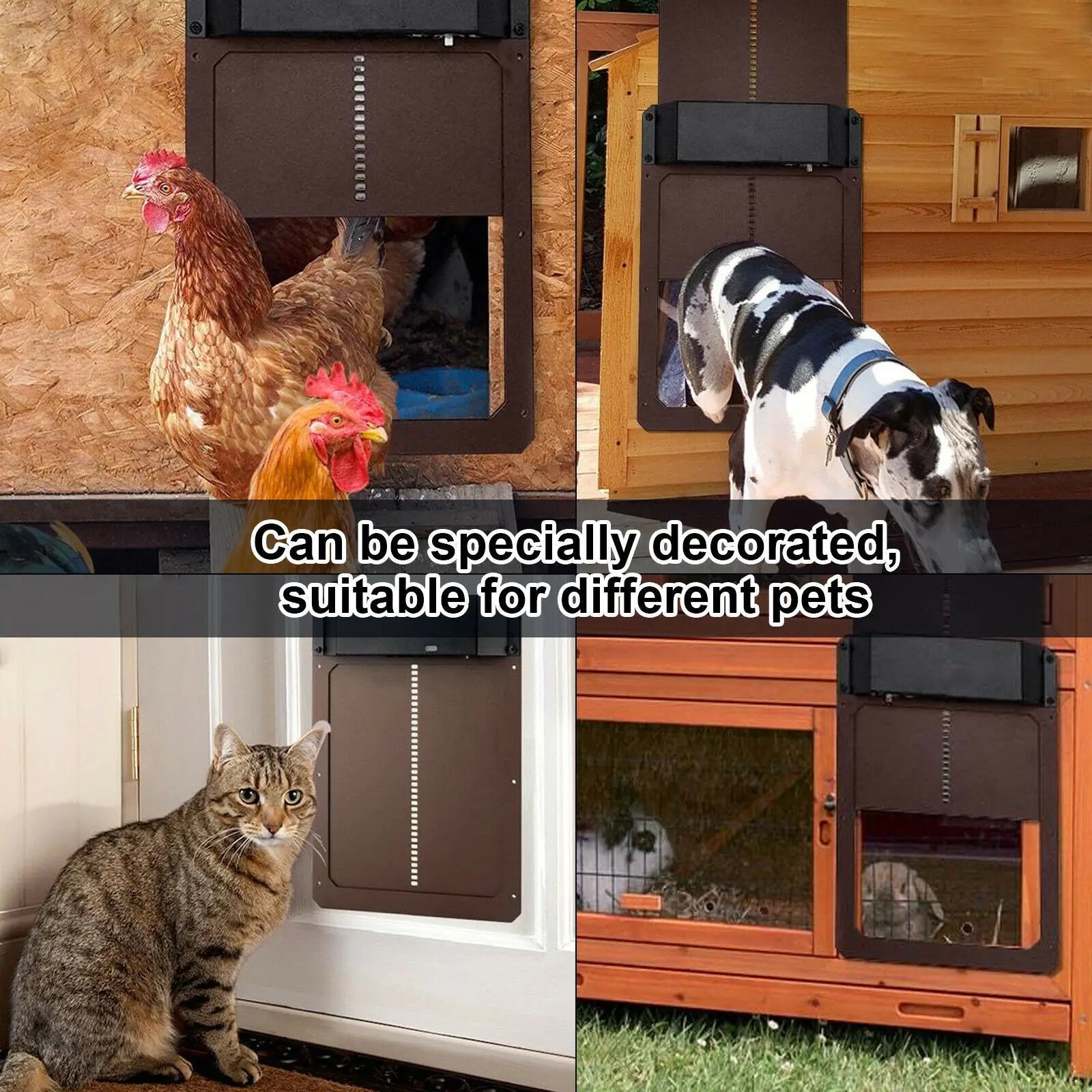 Automatic Chicken Coop Door Light-sensitive Automatic Chicken House Door High Quality And Practical Chicken Pets Dog Cages Door
