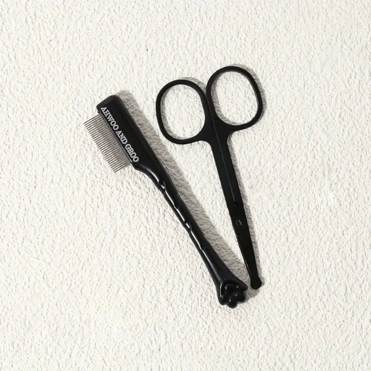 Pet Woodiness Facial Cleaning Comb Removes Tear Stains Eye-poop Comb Dog Hair Repair Scissors Cat Hair Comb Pet Clean Supplies
