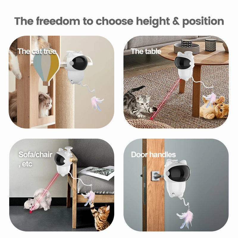 Pet Cat Toy Interactive  Rechargeable Infrared Smart Automatic  Interactive Cat Toy Multiple Angles