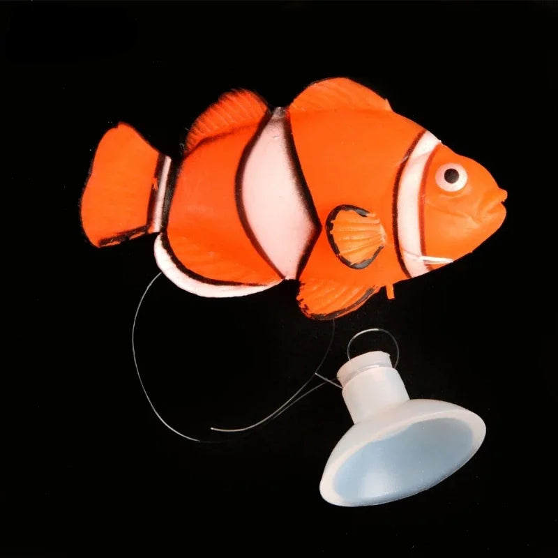 Silica Gel Fishes Artificial Luminous Fish Clownfish Guppy Floating Ornament Fish Tank Aquarium Decorations