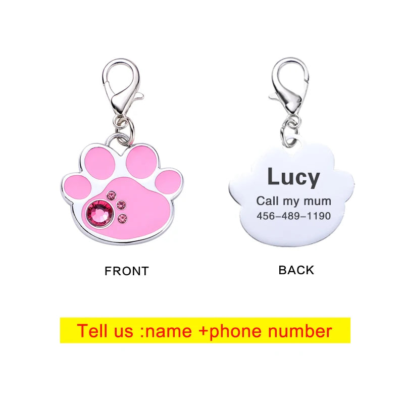 Cute Bone Dog Brand Pet Anti-lost Alloy Id Card Puppy Kitten Jewelry Pendant Laser Engraving Identity Card Keychain Pet Supplies