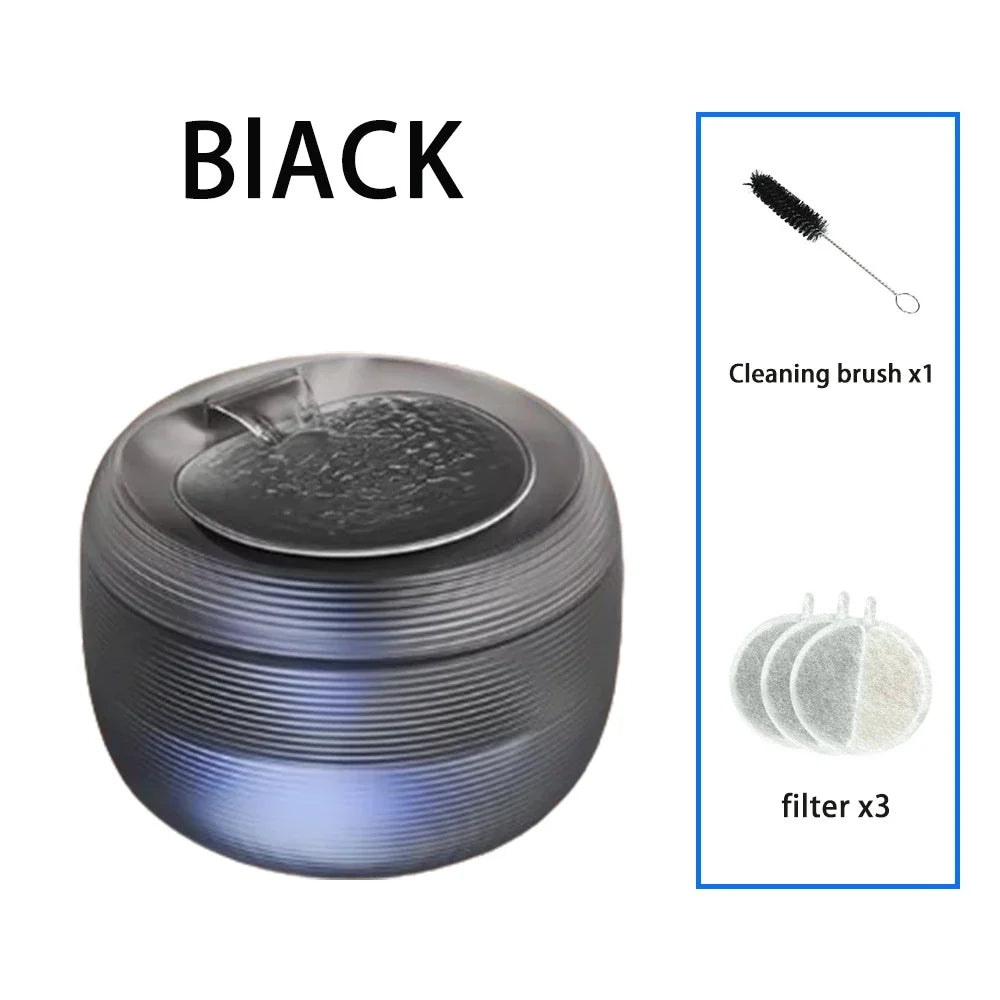 Ultra Quiet Cat Water Fountain Automatic cyclic filtering Pet Drinking Water Cat and dog Constant Temperature WaterBowl with LED