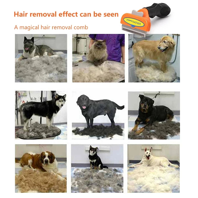 Pet Cat Hair Removal Combs Pet Grooming Brush Dogs Cats Hair Shedding Massage Combs Cat Hair Remover Cleaning Grooming Cat Brush