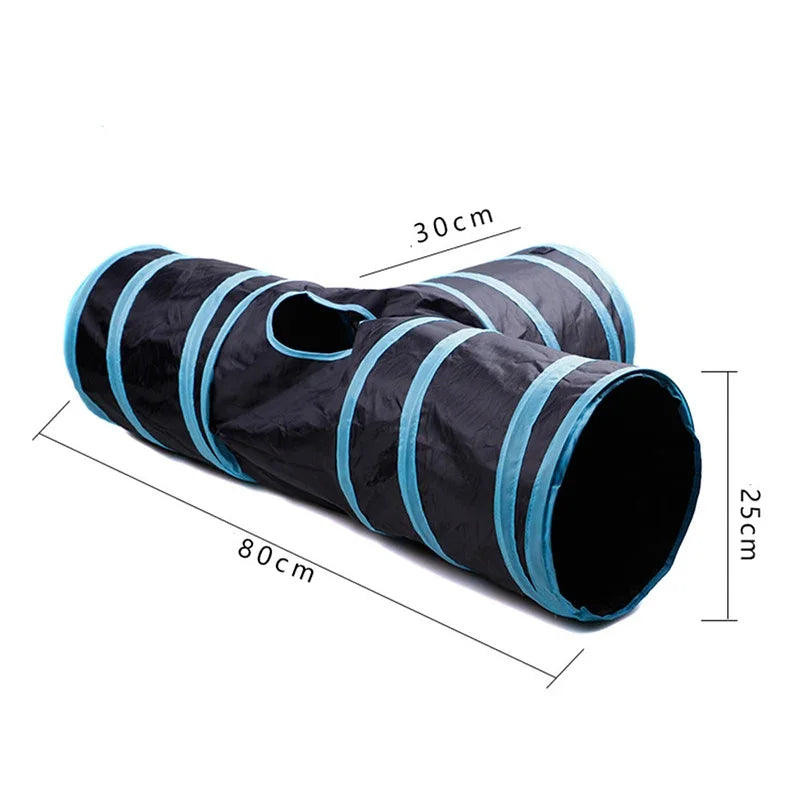Collapsible Rainbow Cat Tunnel Pet Tube Play Toy Indoor Outdoor Kitty Puppy Toys for Puzzle Exercising Hiding Training Cat Toys