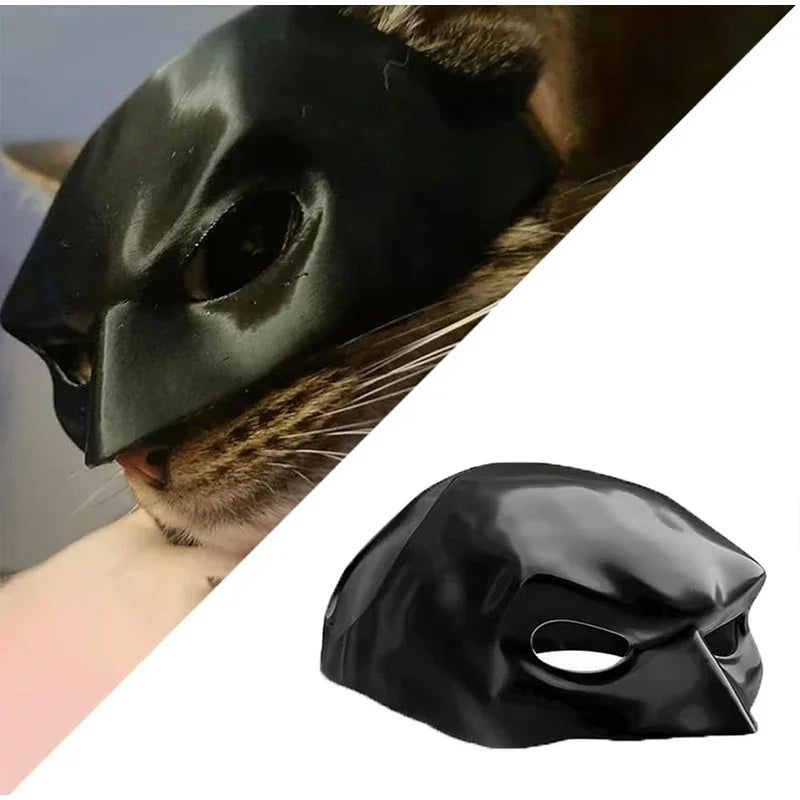 Cat Face Cushion Bat Cosplay Hat Spooky Halloween Atmosphere Prop Plastic Black Make-up Half Mask Party