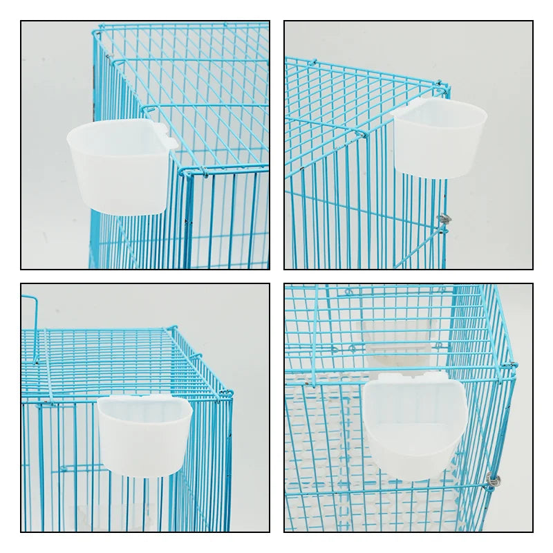 5 Pcs Bird Parrot Pigeons Plastic Water Bowl, Feeding Trays Poultry Quail Food Bowl, Bird Feeder Drinker Aviculture Bird Tools