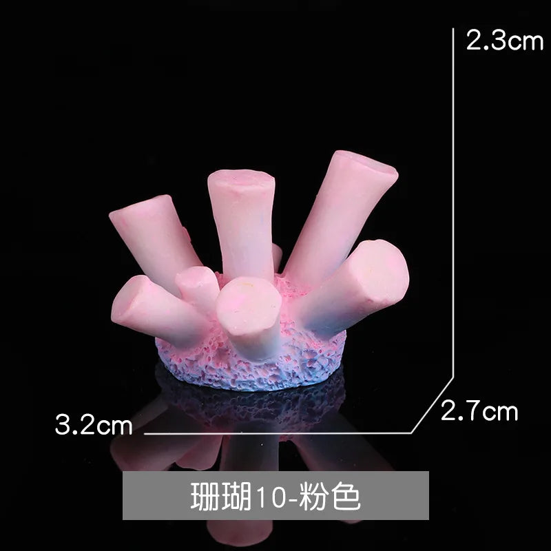 Aquarium Artificial Coral Fish Tank Resin Simulation Coral Starfish Micro Landscape Ornament Reef Aquatic Plants DIY Decoration