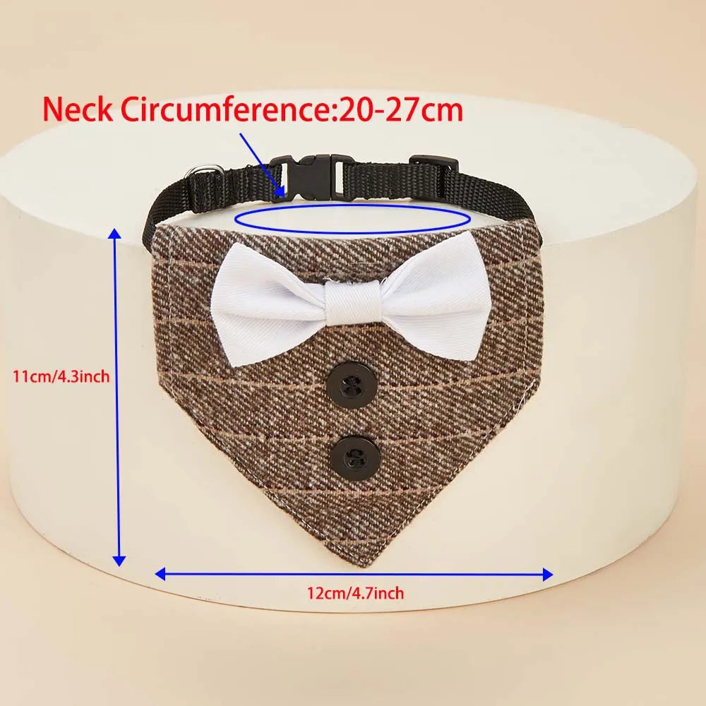Halloween Christmas Cat Handsome Bow Tie Triangle Scarf Collar Fashion Suit Pet Triangle Scarf