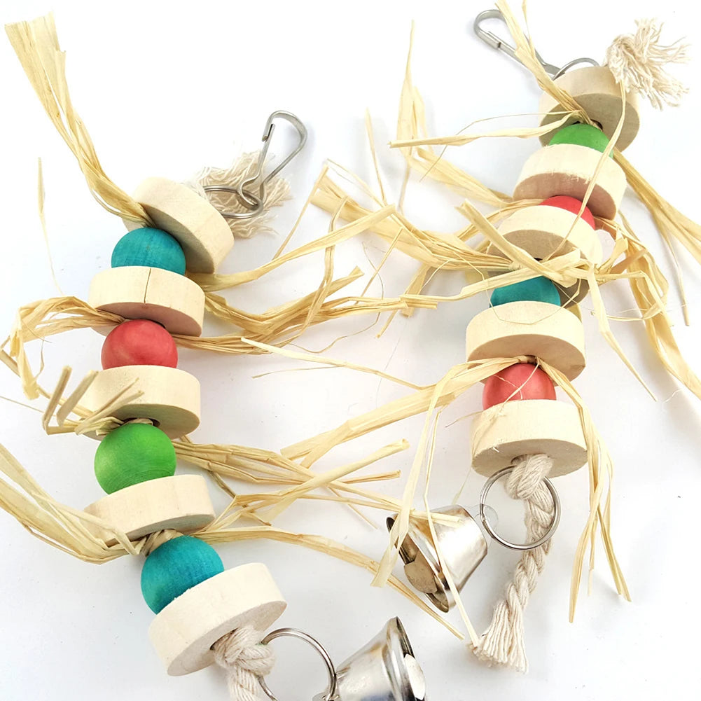 Pet Bird Parrot Hanging Toys Nipple Swing Chain Cage Stand Molar Parakeet Chew Toy Decoration Pendant Ornament Bird Accessories