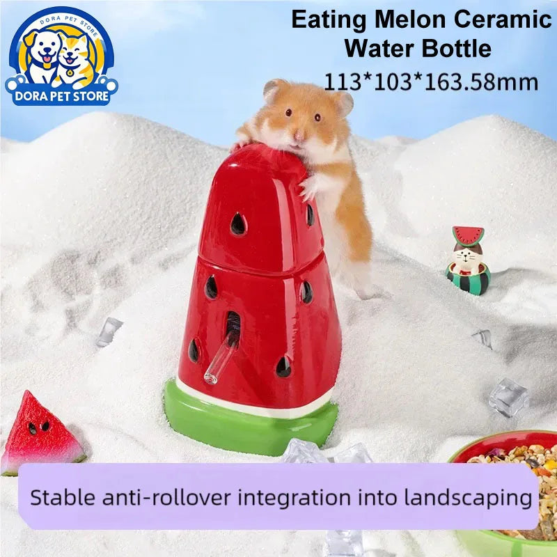 Hamster Ceramic Nest Golden Bear Summer Cooling Ice House Little Hamster Hiding House Water Bottle Toy Special Supplies