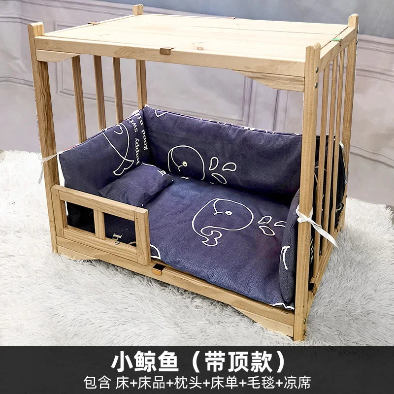 Off the Ground Solid Wood Pet Bed Four Season Universal Dog Bed Small to Large Teddy Bed at Special Price