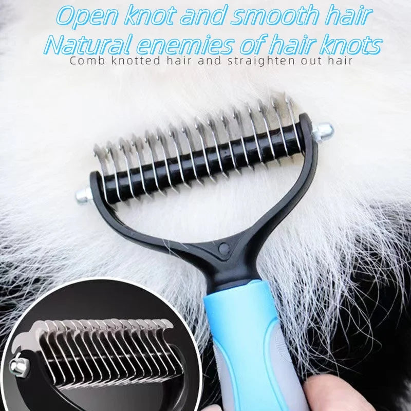 Pet Knotting Comb Dog Hair Removal Comb Beauty Comb Double sided Universal Stainless Steel Massage Comb Cat and Dog Hair