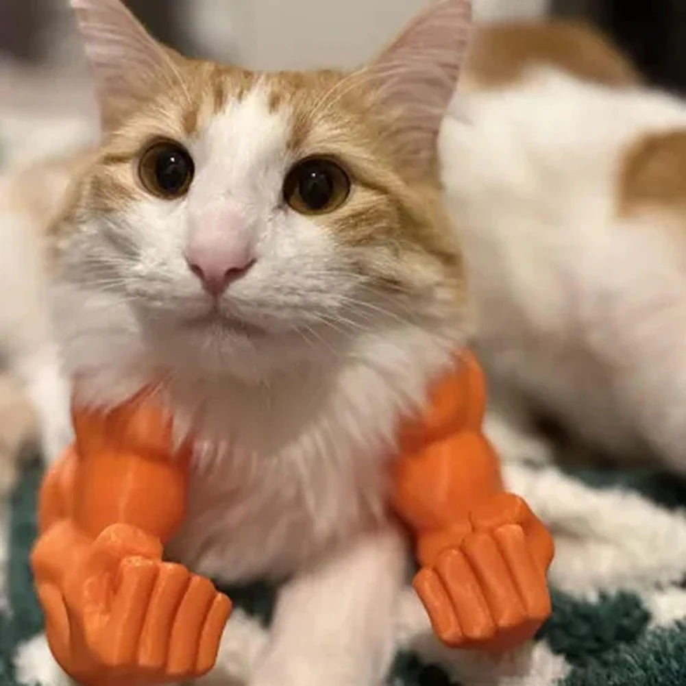 3D Printed Cat Muscle Arm Halloween Cat Costume Adjustable Cat Neck Arm with Muscle Lightweight Funny Pet Cosplay Accessories