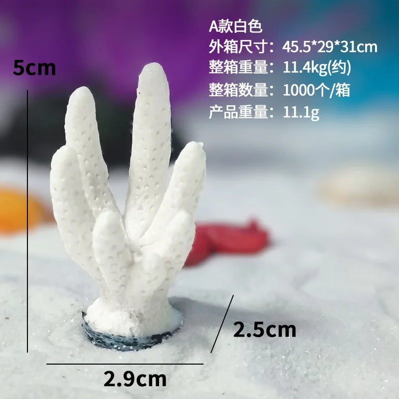 Artificial Coral Fish Tank Decoration Starfish Resin Reef Landscape Aquarium Decoration Accessories Craft Tabletop Ornaments