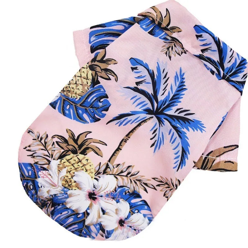 Hawaiian Beach Style Dog Shirt Teddy French Bulldog Cat Small To Medium Pet Pet Jacket Summer Clothing