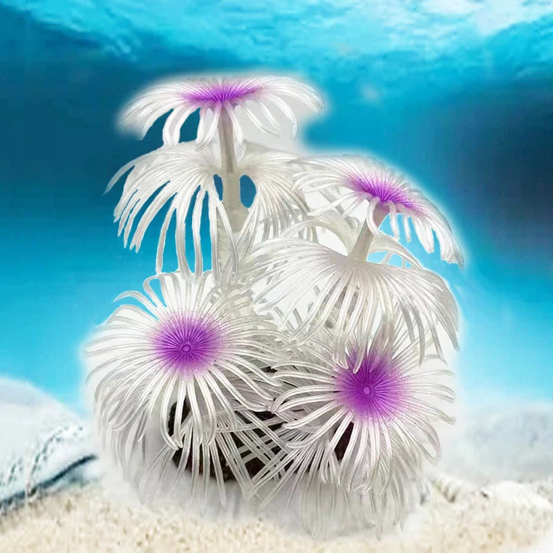 Artificial Underwater Coral Aquarium Fish Tank Simulation Decoration Aquarium Backgrounds Plants Water Flower Beautiful New