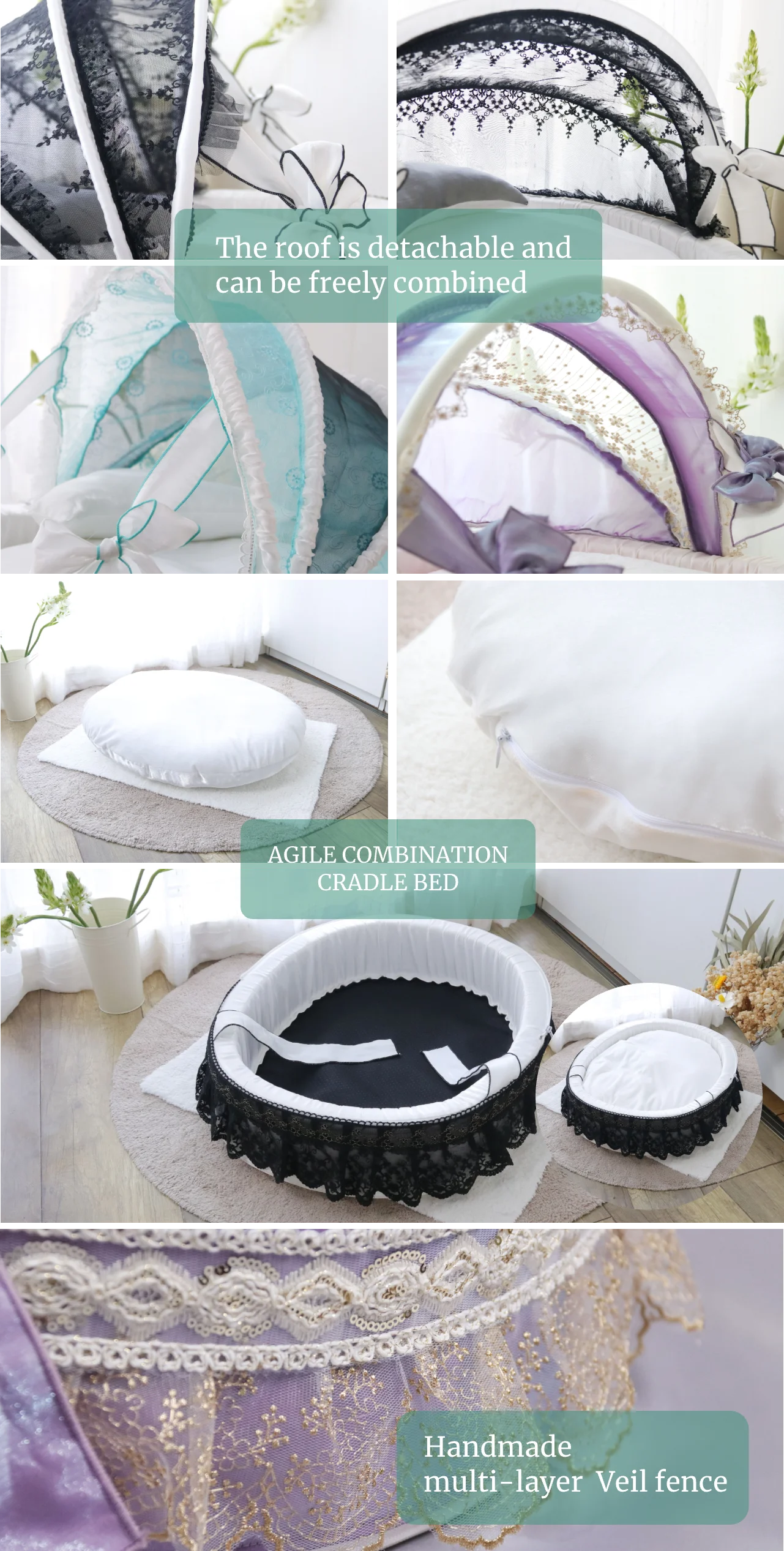 [Top Stream Cute Pet Artifact ] Dreamy Pet Home Light Color Series Pet Cradle Bed Detachable, Washable, Customized, Cat and Dog