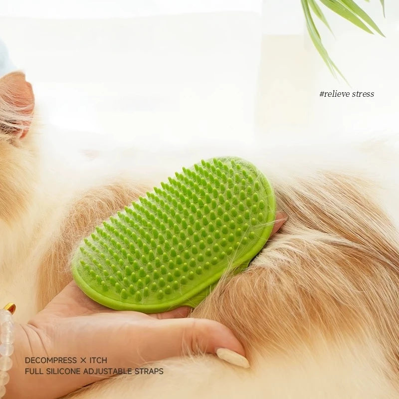 Soft Rubber Dog Cat Brush Pet Bath Silicone Comb Pet Hair Remover Dogs Stuff Cat Comb Grooming Tools Pet Supplies