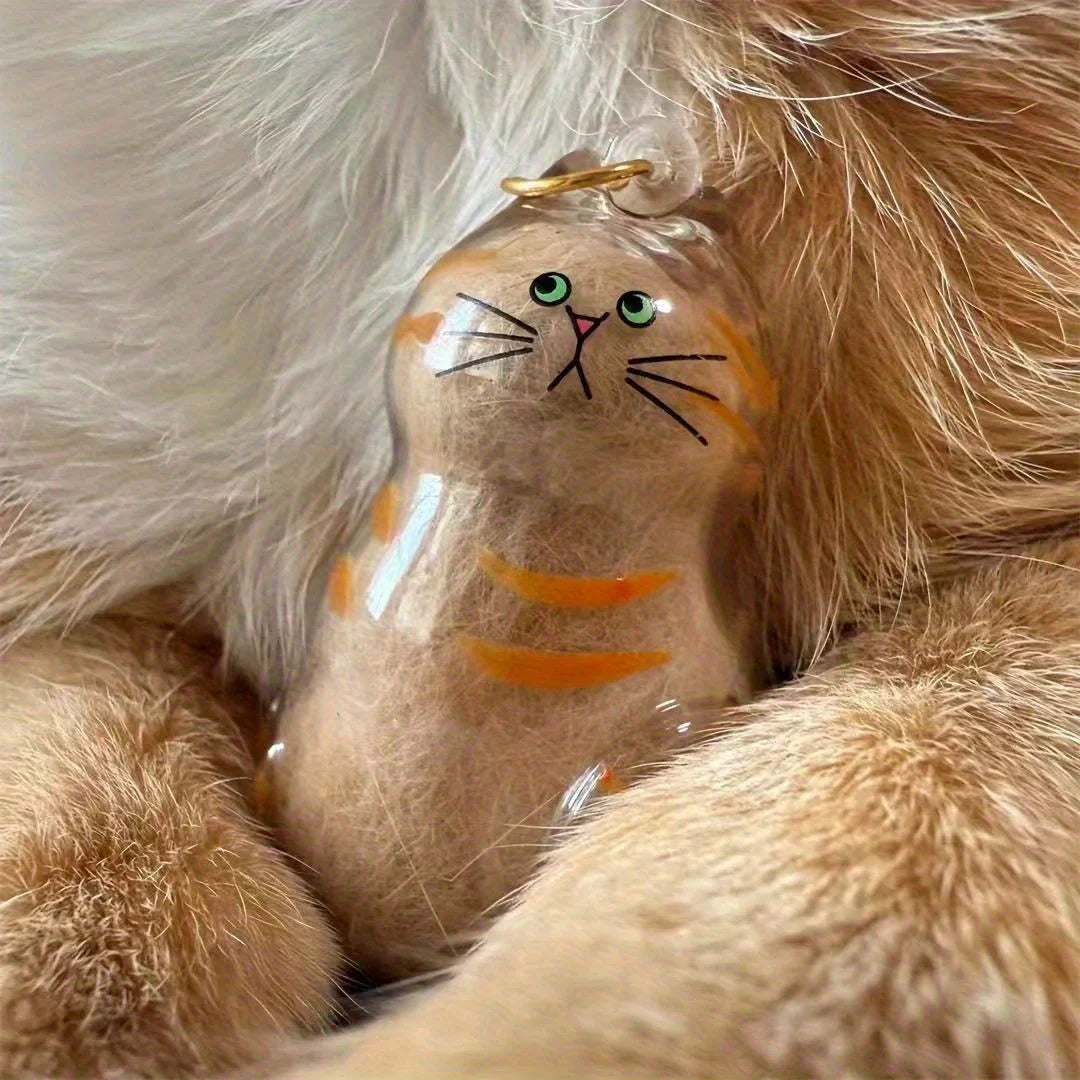 1/3pcs Transparent Cat Memorial Capsules Pet Hair Keepsake Box with Hanging Loop for Cat Lovers Gift Pendant Keychain Pet Access