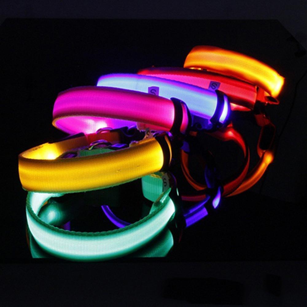 Puppy Collar Dog Cat Night Safety Flashing Luminous LED Light Adjustable Pet Collar Dog Supplies