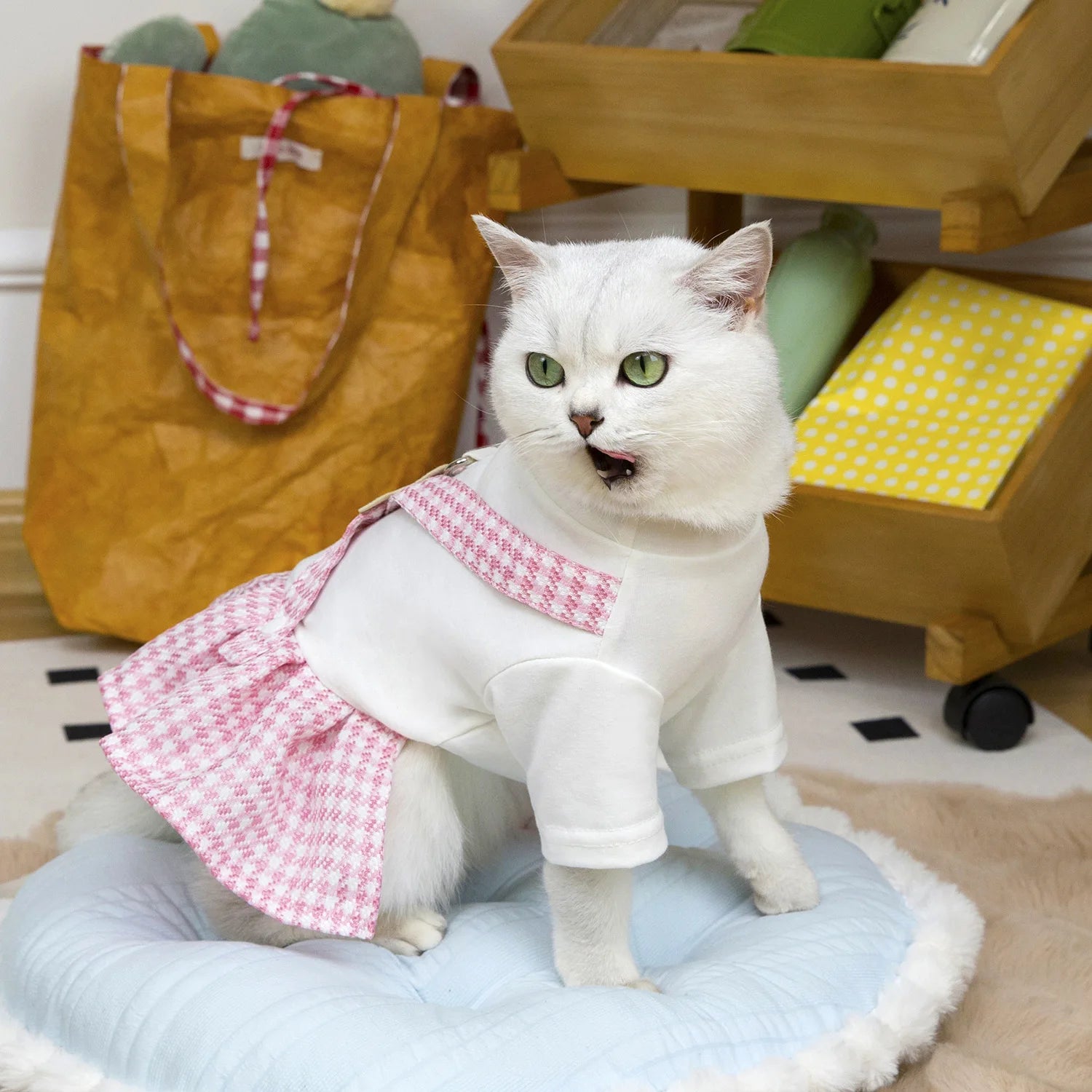Spring Dog Cat Clothes for Cats, Luxury Brand Design Pet Cat Overalls Dress Puppy Princess Tutu Skirts Small Dog Kitten Costume