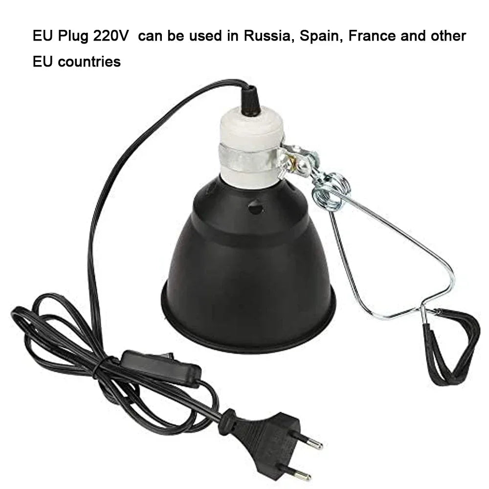 Reptile UVA UVB Lampshade Holder Turtle UVB Heating Bulb Light Holder with Clamp Lighthouse for Tortoise Chicken Brooder Basking